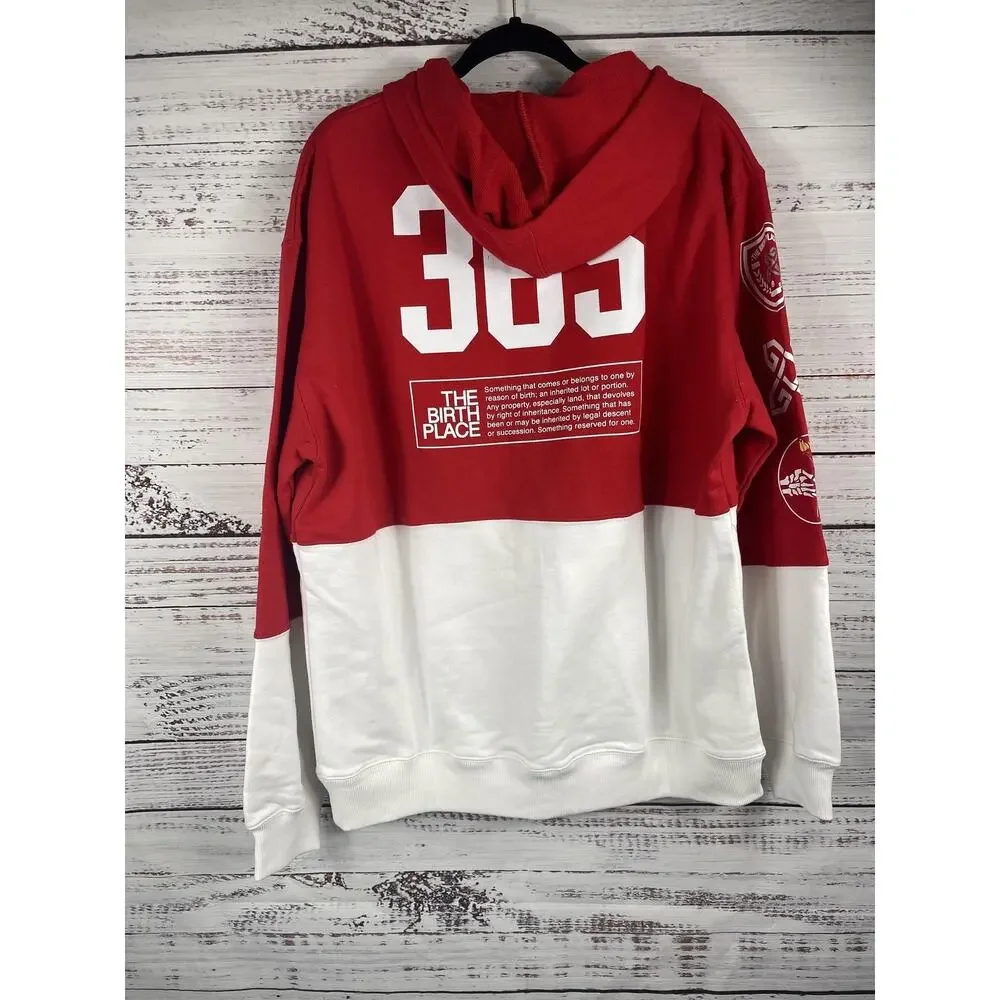 The Birth Place Hoodie Sweatpants Set Men's XL Red White Atlanta GA Graphic New - Picture 7 of 12